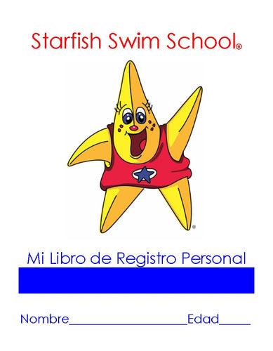 Personal Record Book - Starfish Swim School - SPANISH _pack of 10)